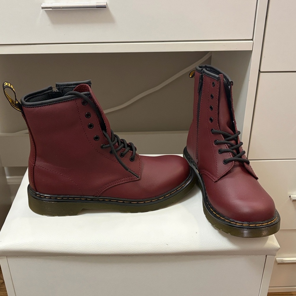 Dr. Martens Cherry Red 8-Eye Combat Boots